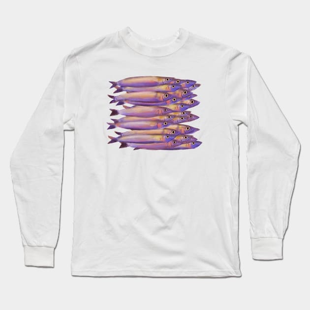 Purple fish bank Long Sleeve T-Shirt by Mimie20